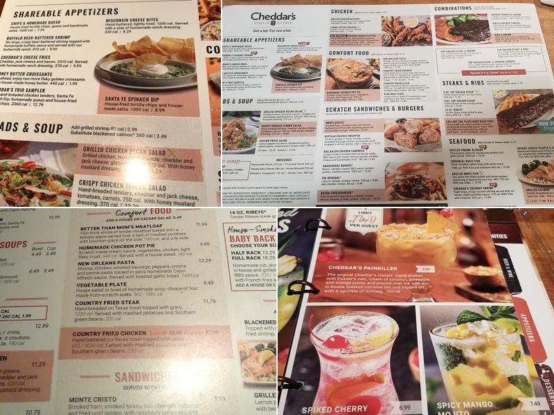 Cheddar's Scratch Kitchen Menu