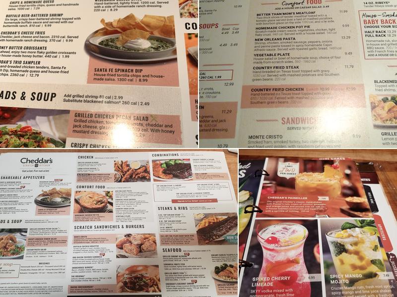 Cheddar's Scratch Kitchen Menu