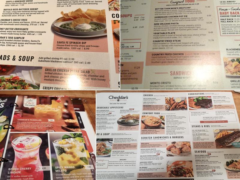 Cheddar's Scratch Kitchen Menu