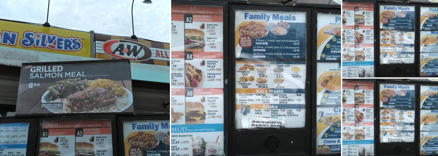 A&W Restaurant Menu