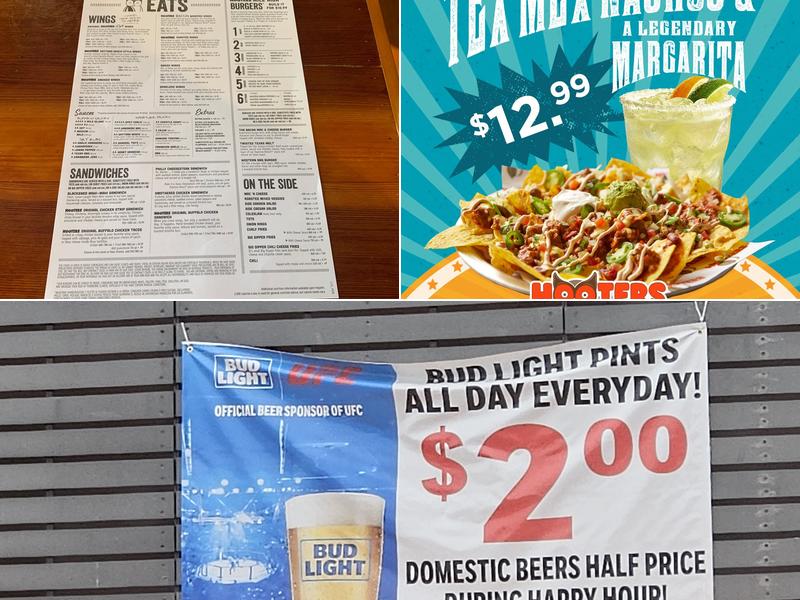 Hooters Menu