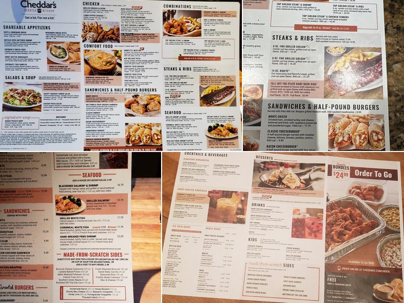 Cheddar's Scratch Kitchen Menu