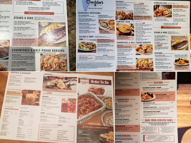 Cheddar's Scratch Kitchen Menu