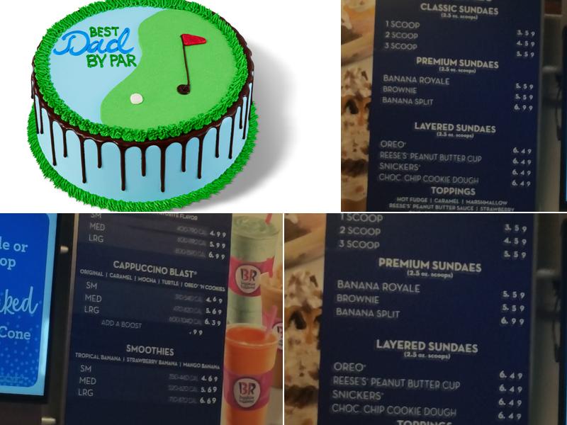 Baskin-Robbins Menu