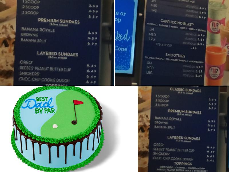 Baskin-Robbins Menu