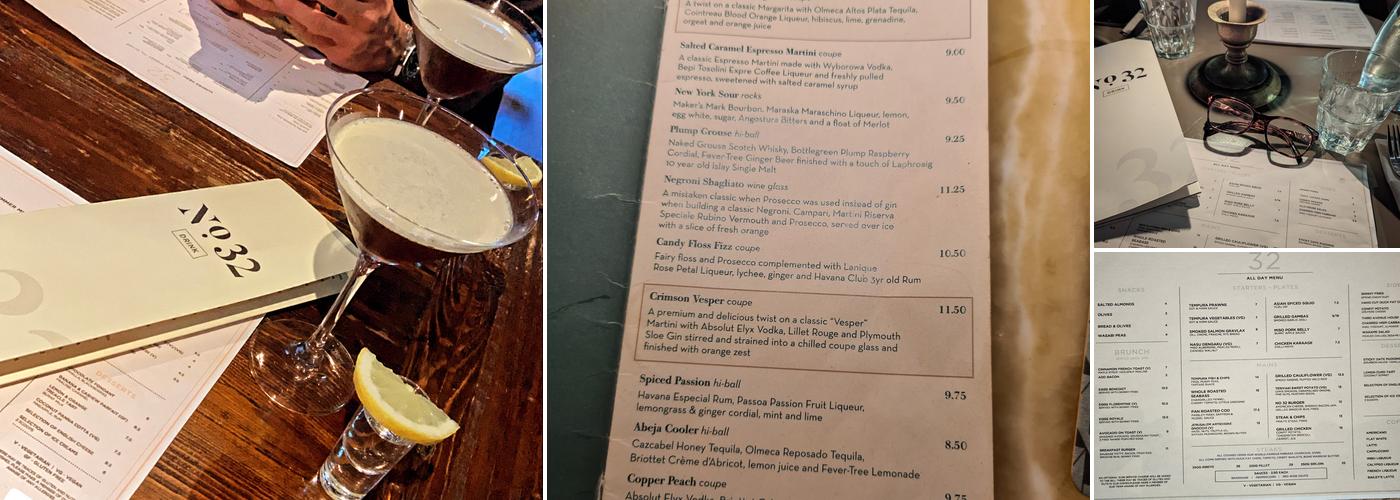 No 32 Menu