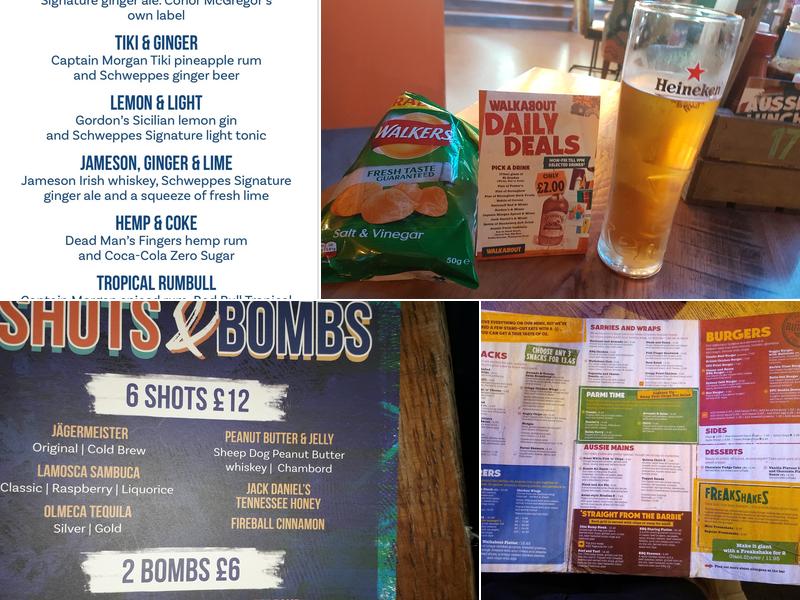 Walkabout - Brighton Menu