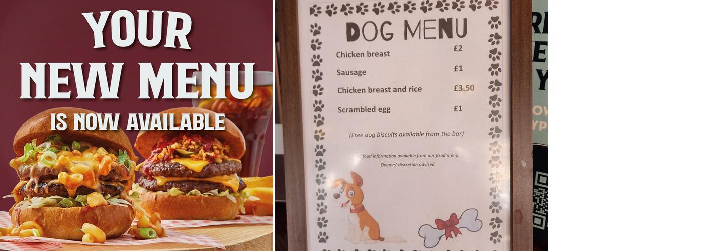 Yates - Sunderland Menu