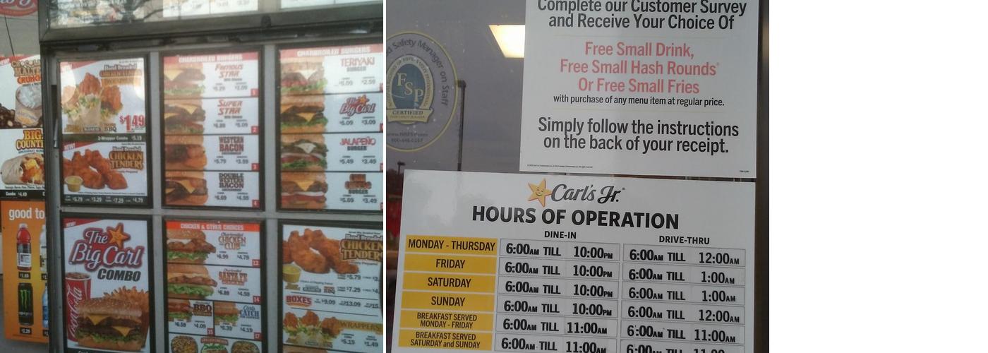 Carl’s Jr. Menu