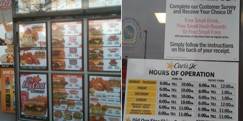 Carl’s Jr. Menu
