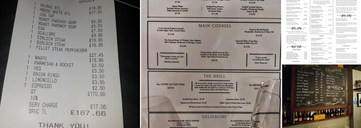 Silk Room Restaurant & Champagne Room Menu