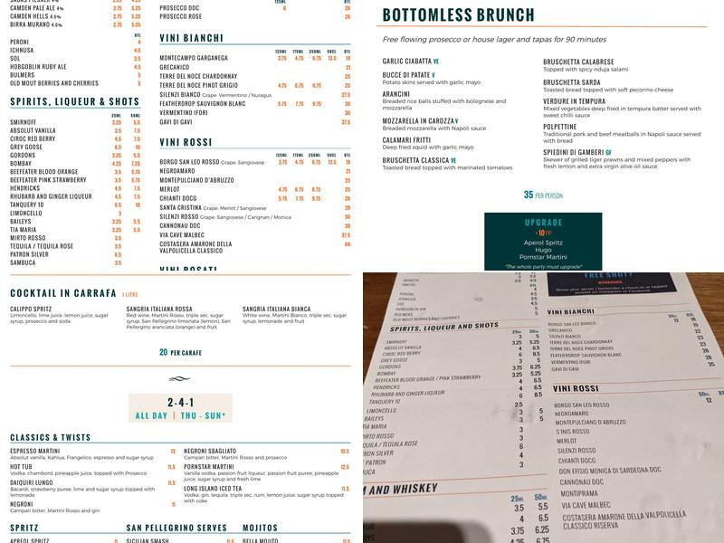 Sabas Menu