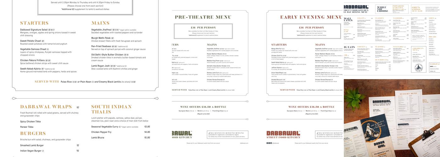 Dabbawal High Bridge Menu
