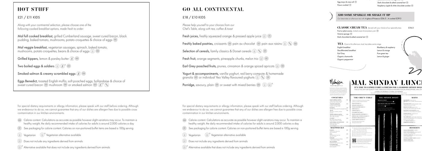 Chez Mal Brasserie & Bar Menu