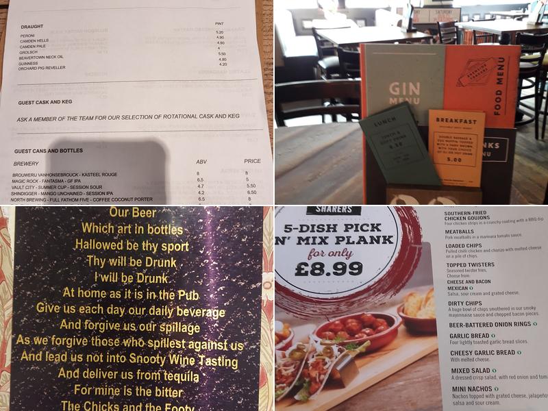 Akenside Traders Menu