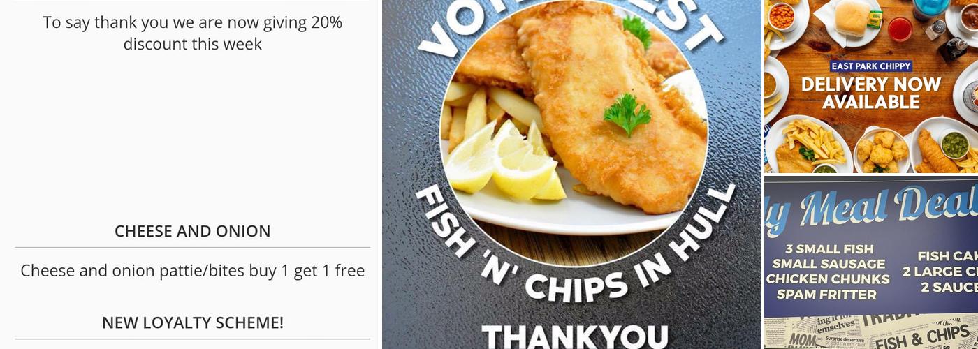 East Park Chippy. Menu