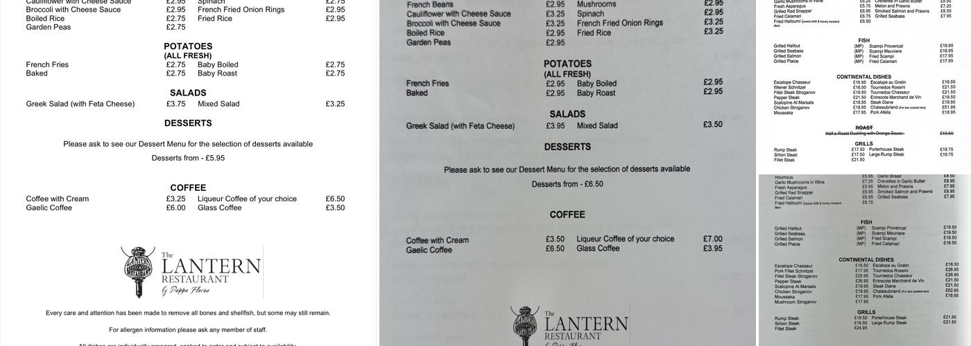 Lantern Menu