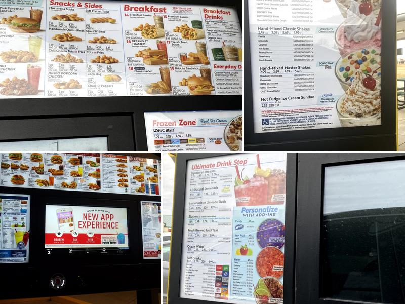 Sonic Drive-In Menu