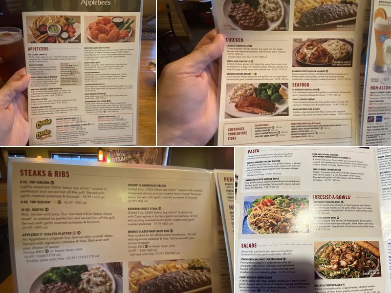 Applebee's Grill + Bar Menu