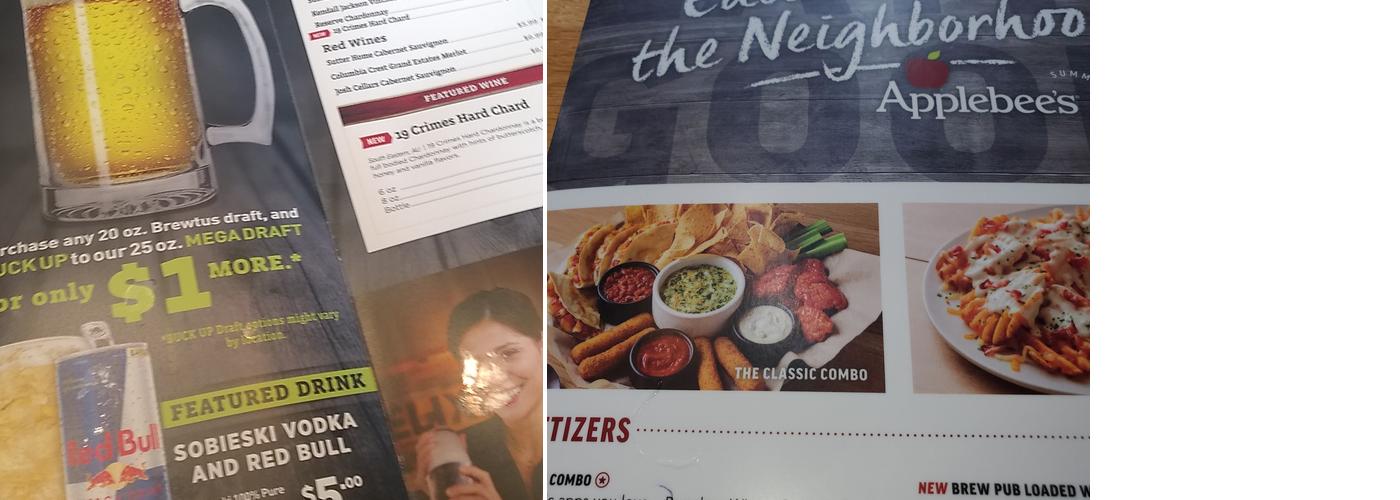 Applebee's Grill + Bar Menu