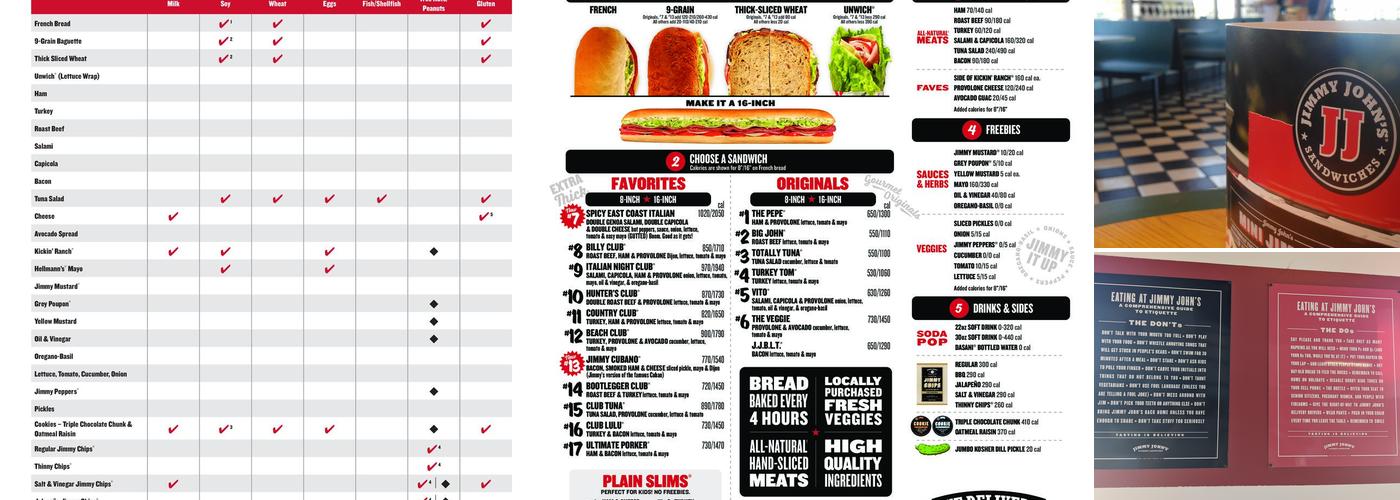 Jimmy John's Menu
