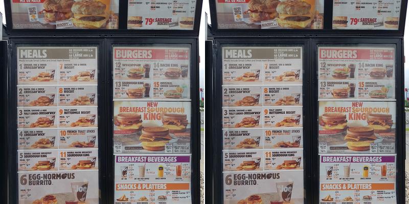 Burger King Menu