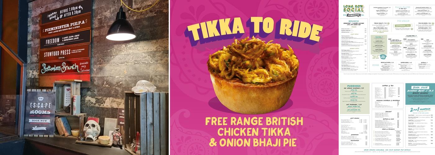 Pieminister @ Long Row Social Menu