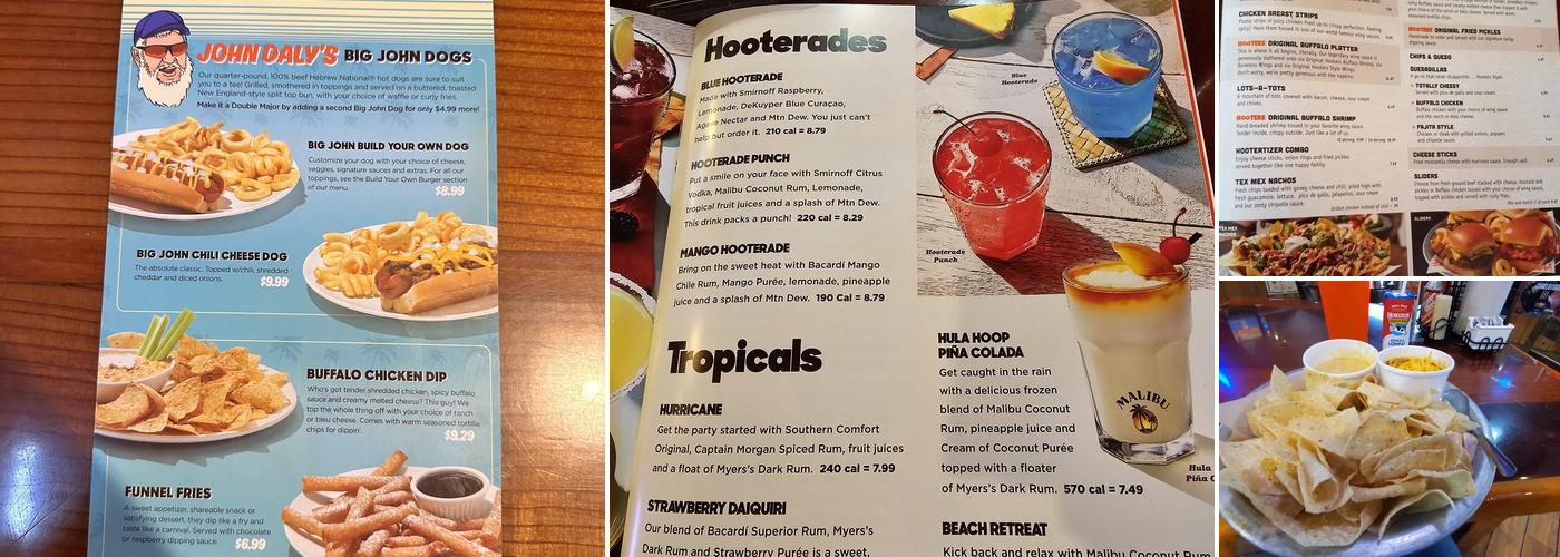 Hooters Menu
