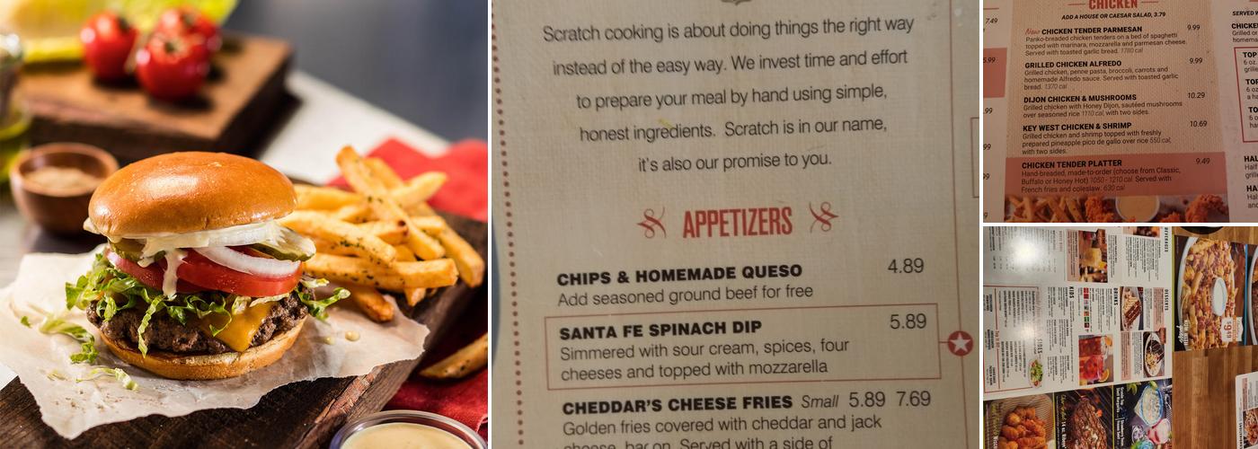 Cheddar's Scratch Kitchen Menu