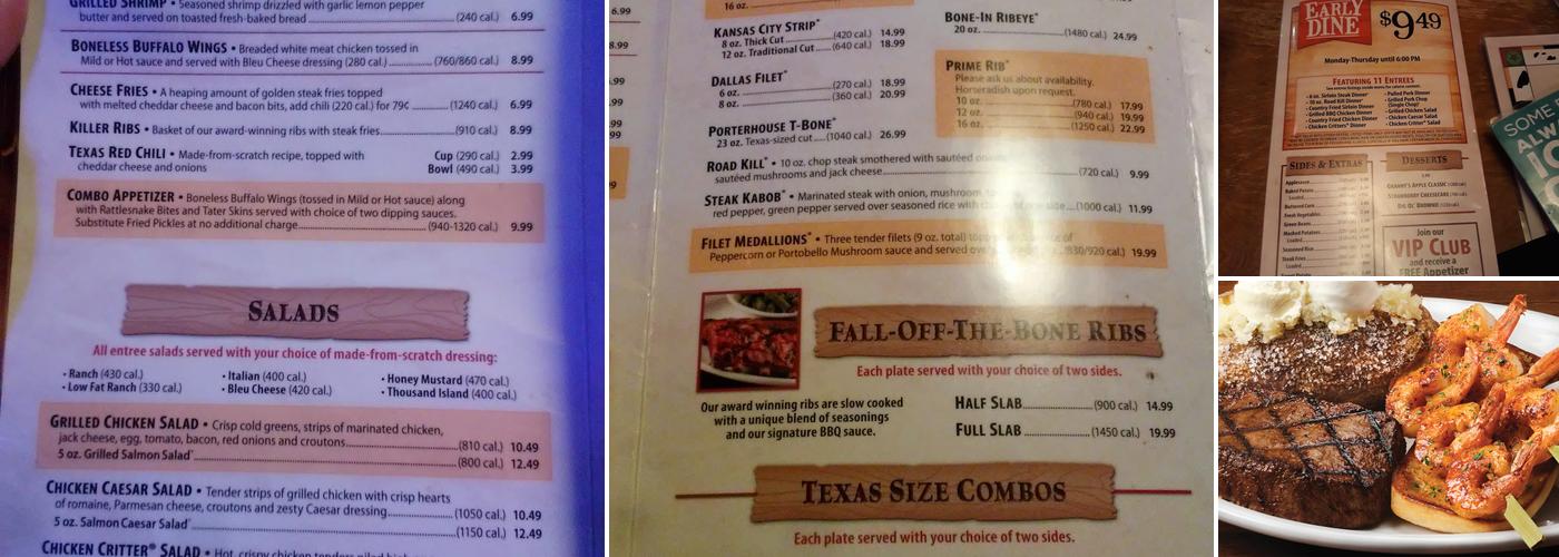 Texas Roadhouse Menu