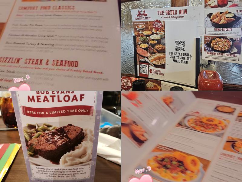 Bob Evans Menu