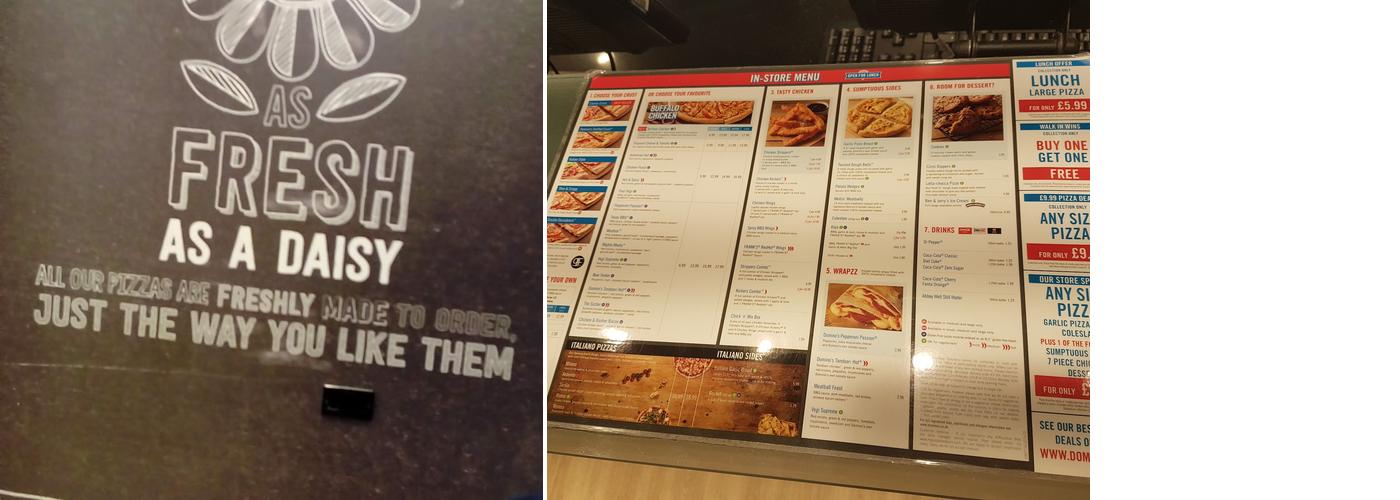 Domino's Pizza - Exeter - Sidwell Street Menu
