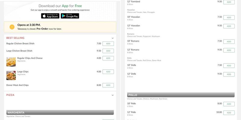 Bodrum BBQ Grill Menu