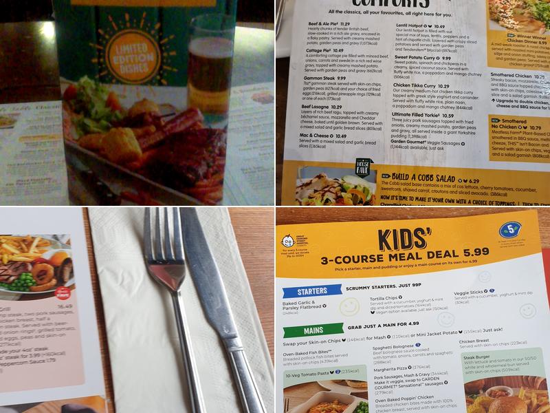 Stanhope Arms Table Table Menu