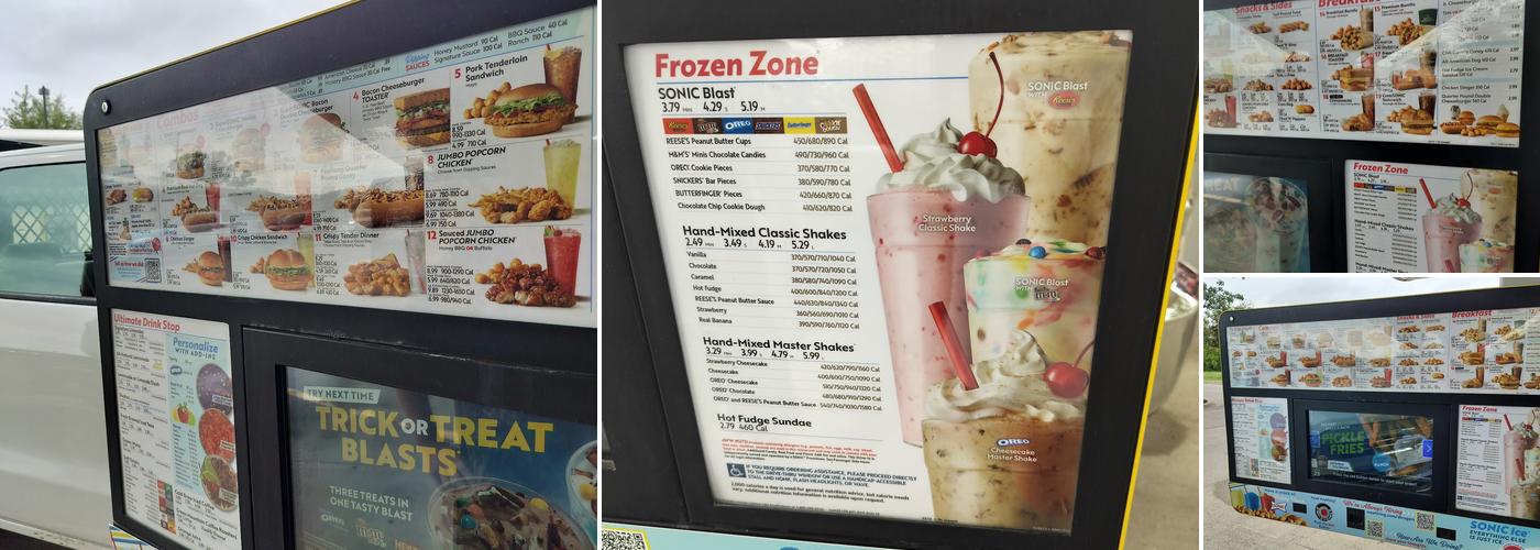 Sonic Drive-In Menu