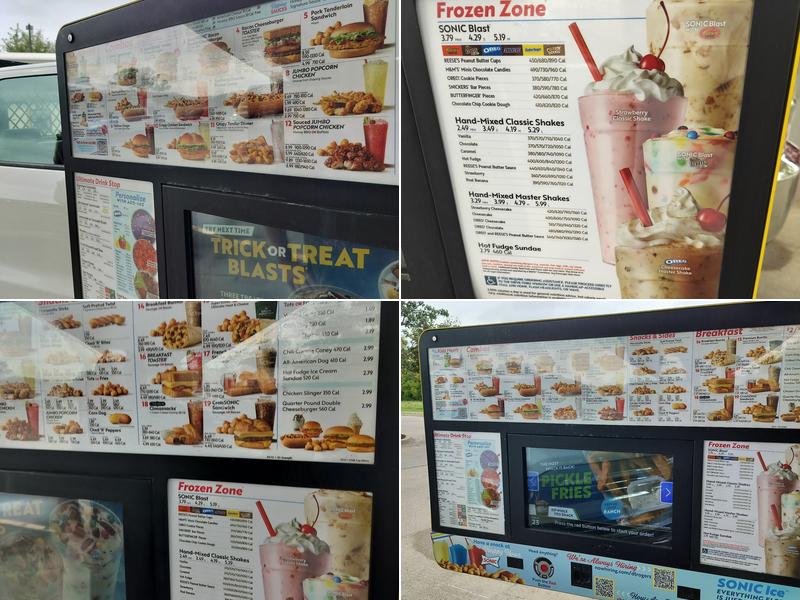 Sonic Drive-In Menu