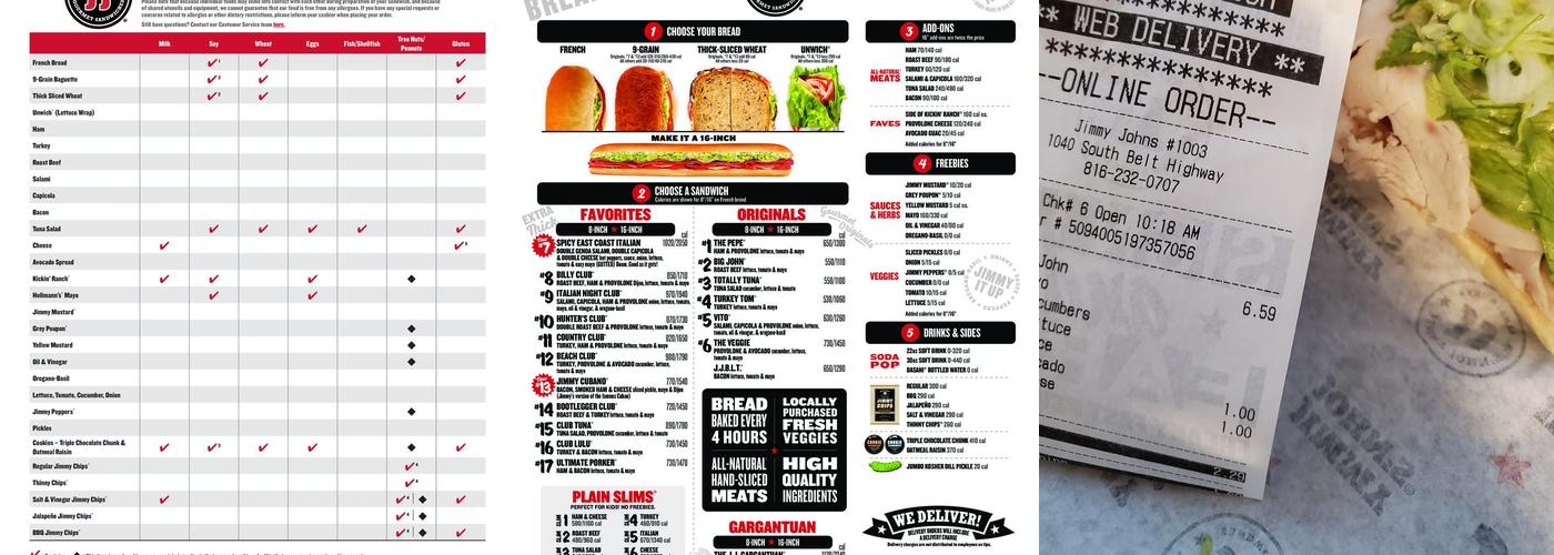 Jimmy John's Menu