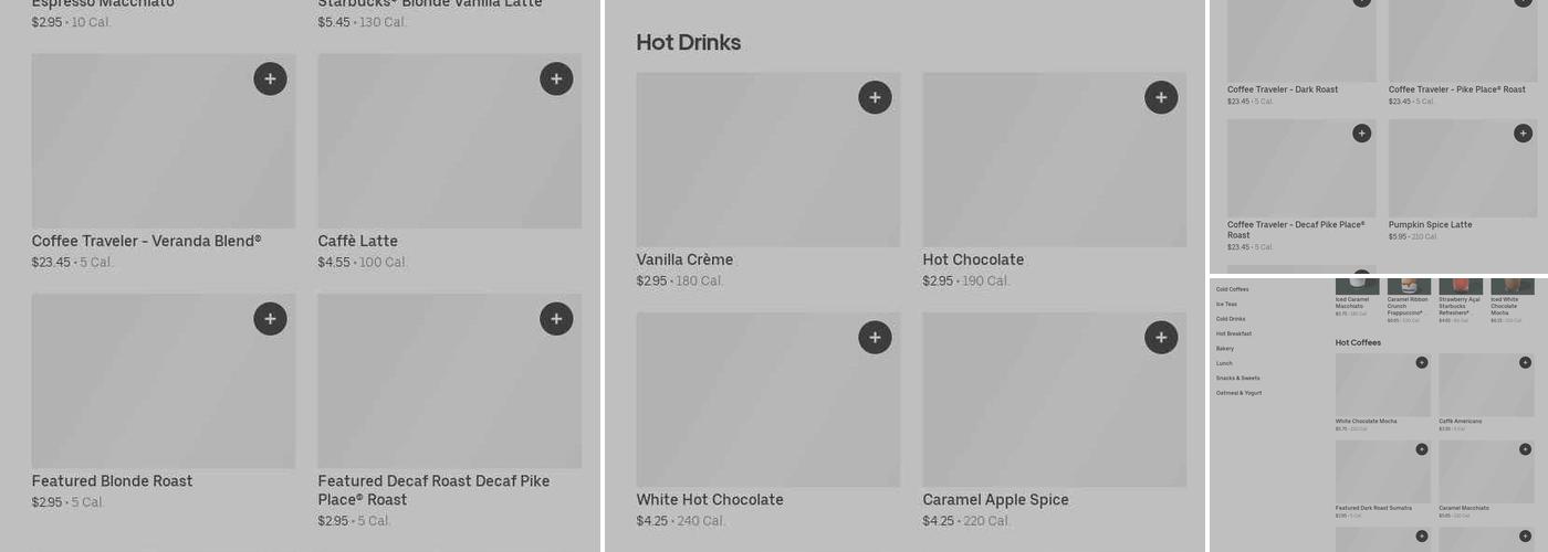 Starbucks Menu