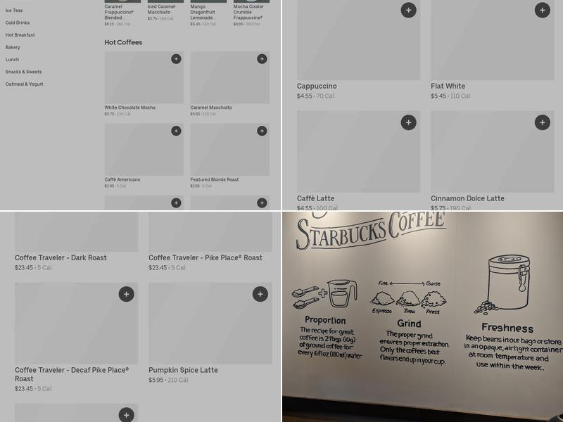 Starbucks Menu