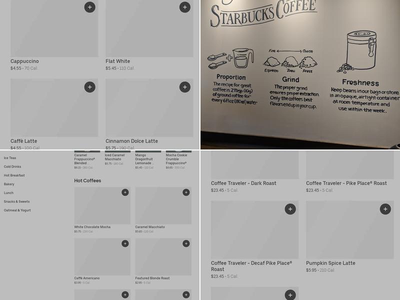 Starbucks Menu