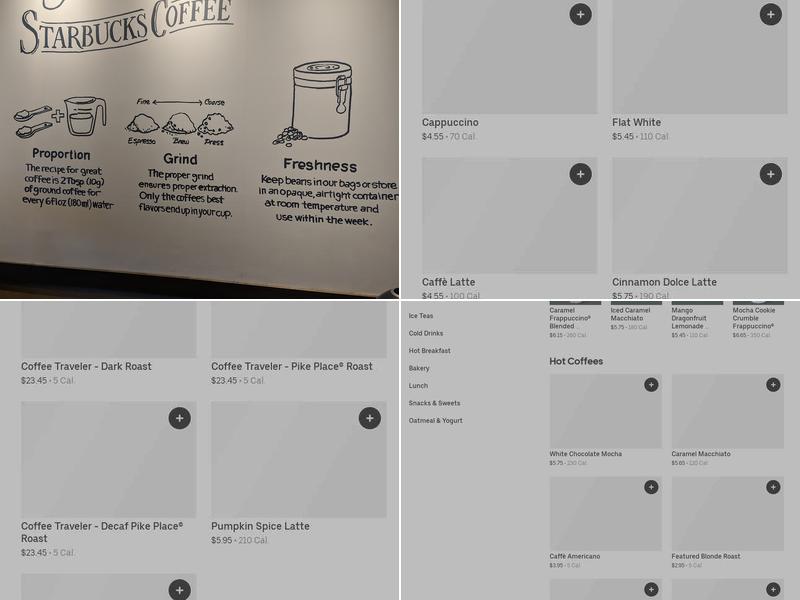 Starbucks Menu