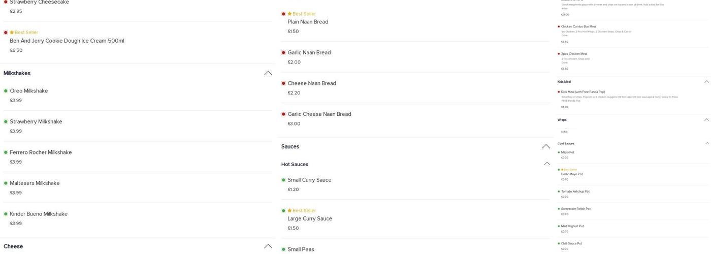 Hills Fish and Chips Menu