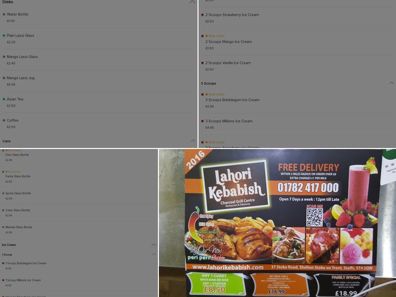 Lahori Kebabish Menu