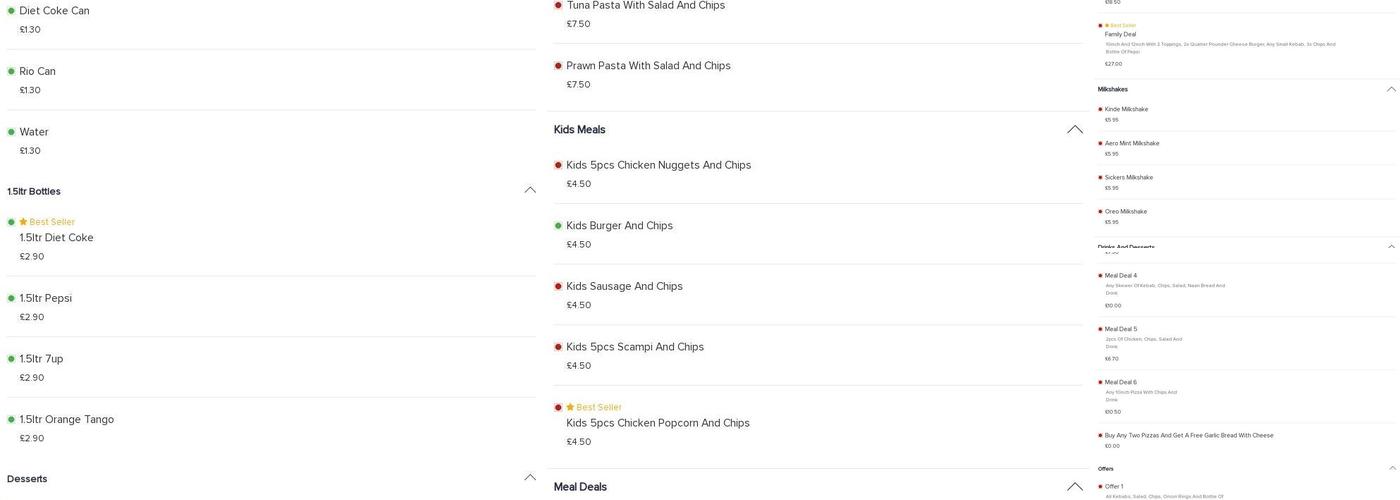 Marmaris Fenton Menu