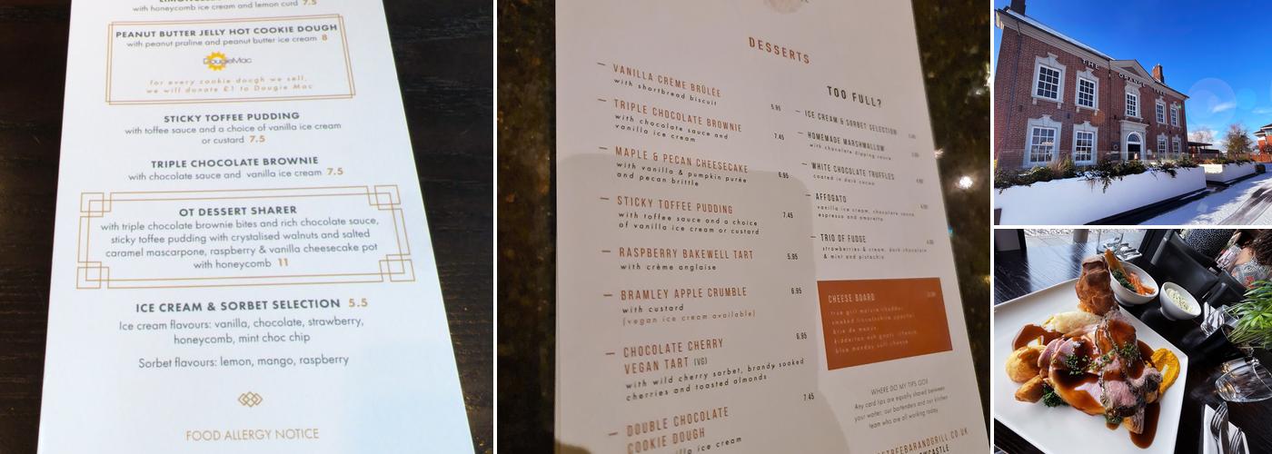 The Orange Tree Bar and Grill Menu