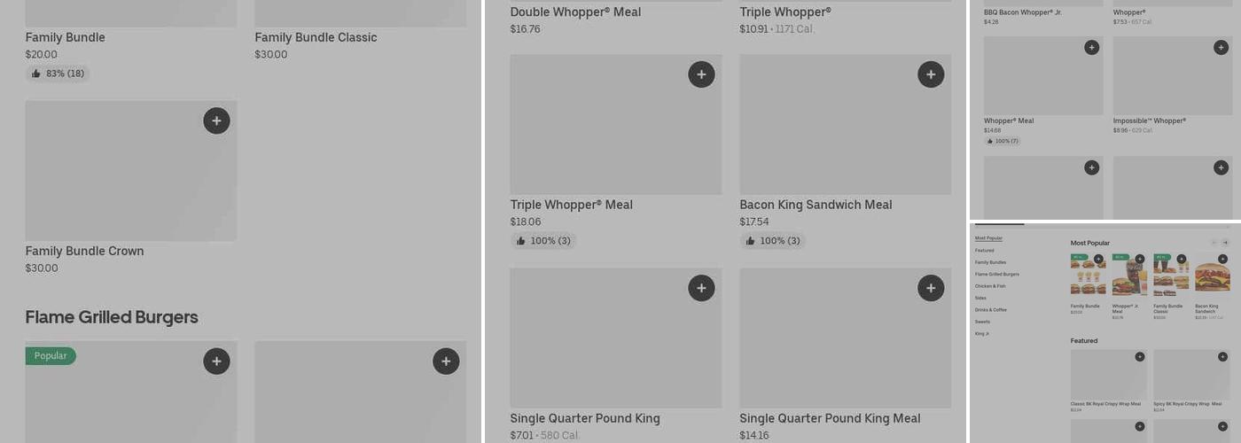 Burger King Menu