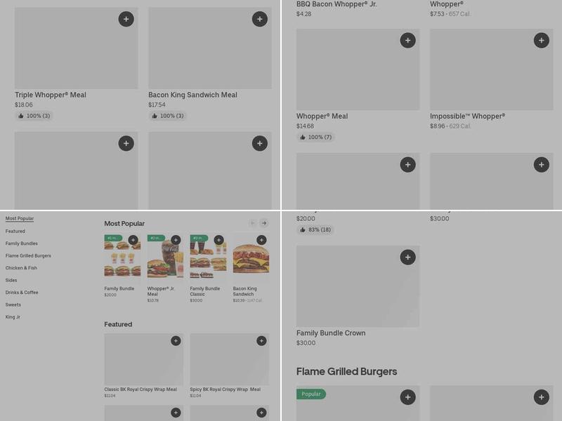Burger King Menu
