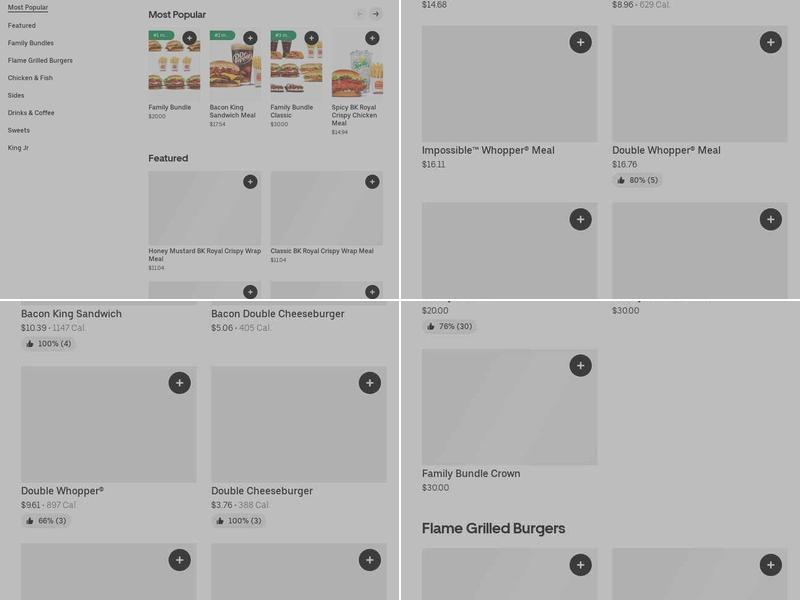 Burger King Menu