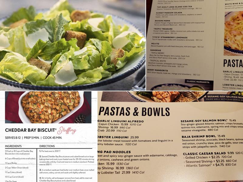Red Lobster Menu