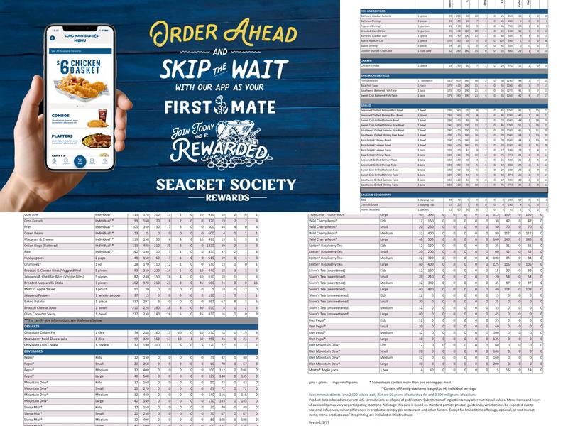 Long John Silver's Menu